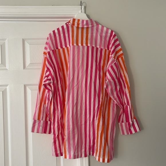 Beach Riot Alexa Striped Long Sleeve Swimsuit Coverup - Picture 3 of 4